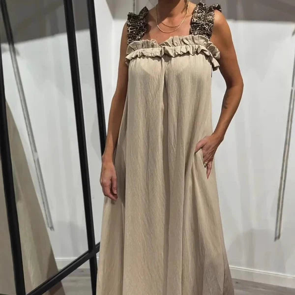 Gala - Vestido largo informal con bolsillos