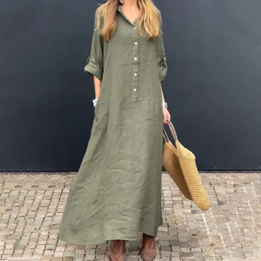 Rebeca - Vestido largo de otoño