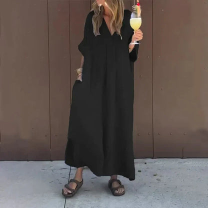 Luna™ | Vestido ancho con cuello en V