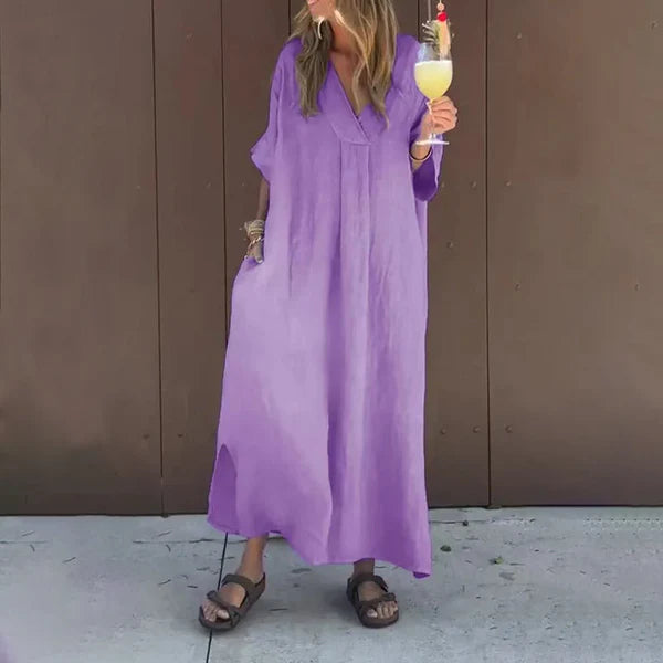 Luna™ | Vestido ancho con cuello en V