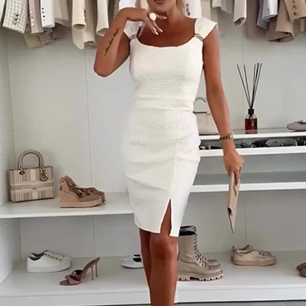 Antonella - Elegante vestido ajustado con abertura lateral