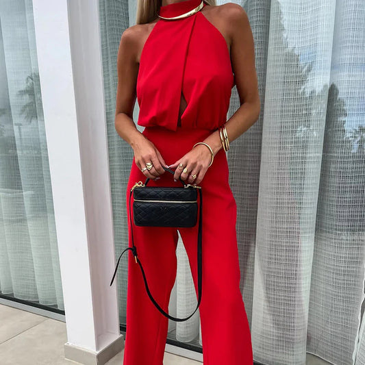 Olivia - Elegante mono liso sin mangas