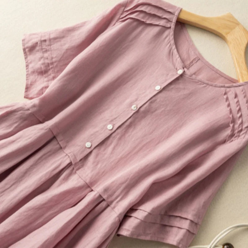 Zaida™ | Vestido de botones con encanto relajado y femenino