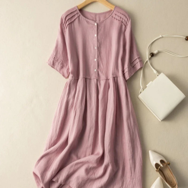 Zaida™ | Vestido de botones con encanto relajado y femenino