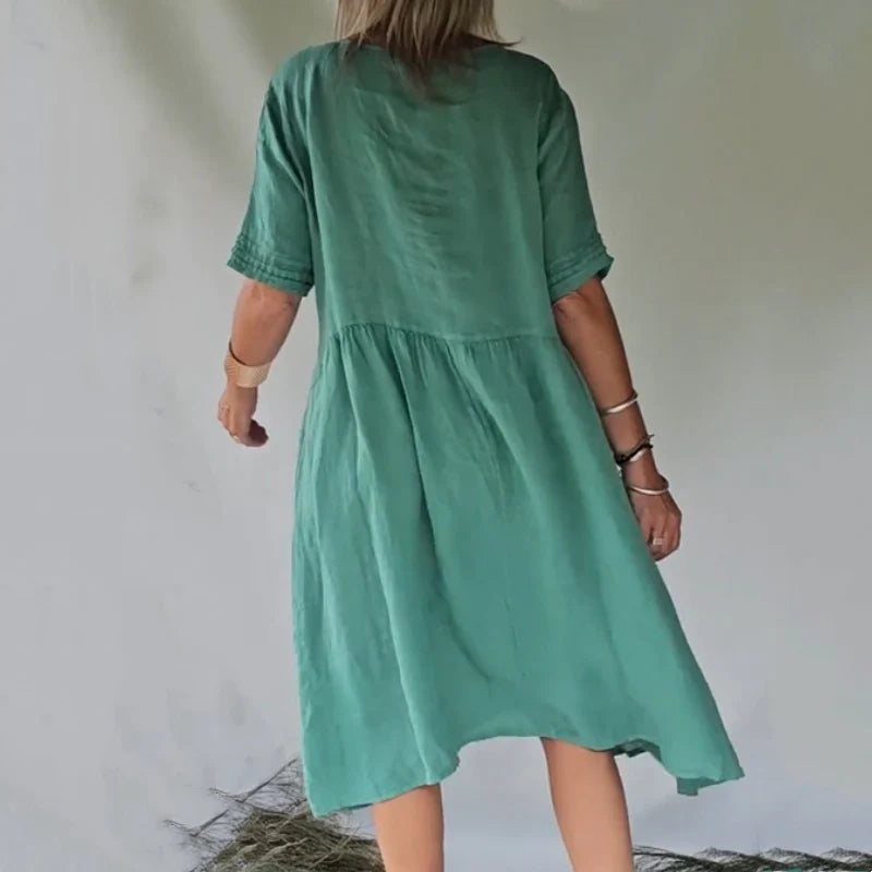 Zaida™ | Vestido de botones con encanto relajado y femenino