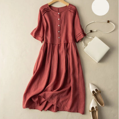 Zaida™ | Vestido de botones con encanto relajado y femenino