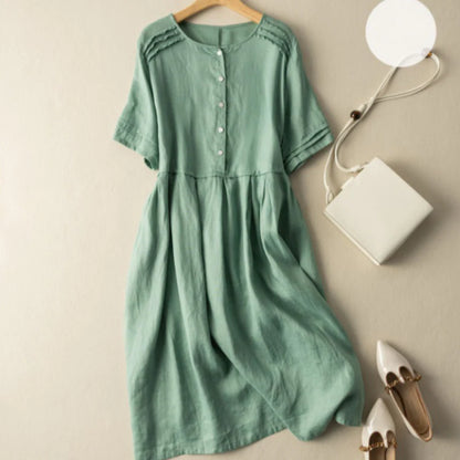 Zaida™ | Vestido de botones con encanto relajado y femenino