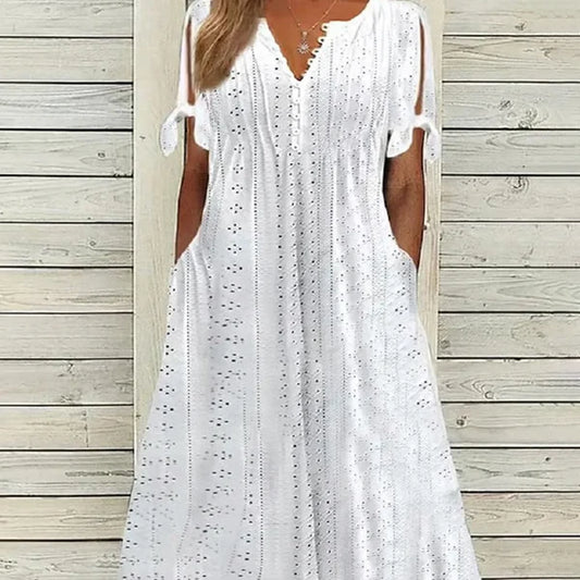 Abril™ | El vestido bordado que respira verano
