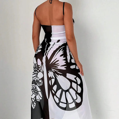 Maia™ | Vestido pareo con estampado de mariposas