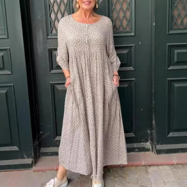 Coral™ | Vestido fluido con bolsillos y estampado discreto