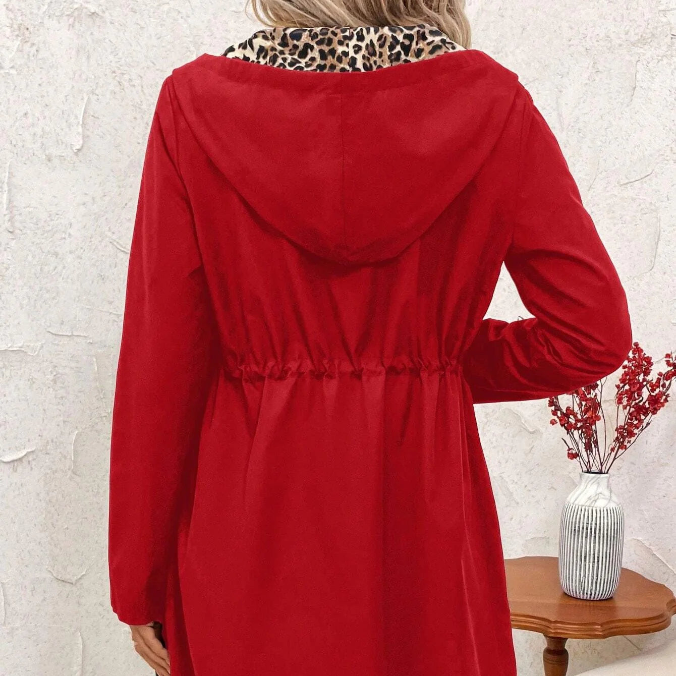 Brenda - Chaqueta reversible con cremallera y capucha ajustable