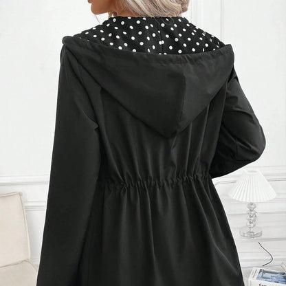 Brenda - Chaqueta reversible con cremallera y capucha ajustable