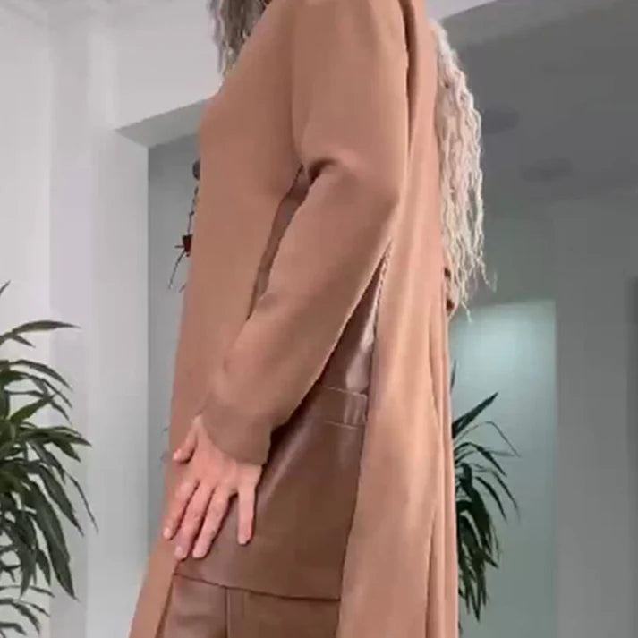 Alba - Vestido holgado con bolsillos y diseño patchwork