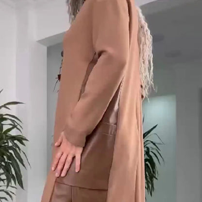 Alba - Vestido holgado con bolsillos y diseño patchwork