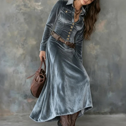 Vena - Vestido maxi moderno y fluido