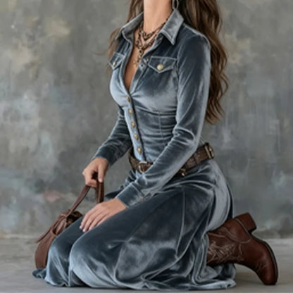 Vena - Vestido maxi moderno y fluido