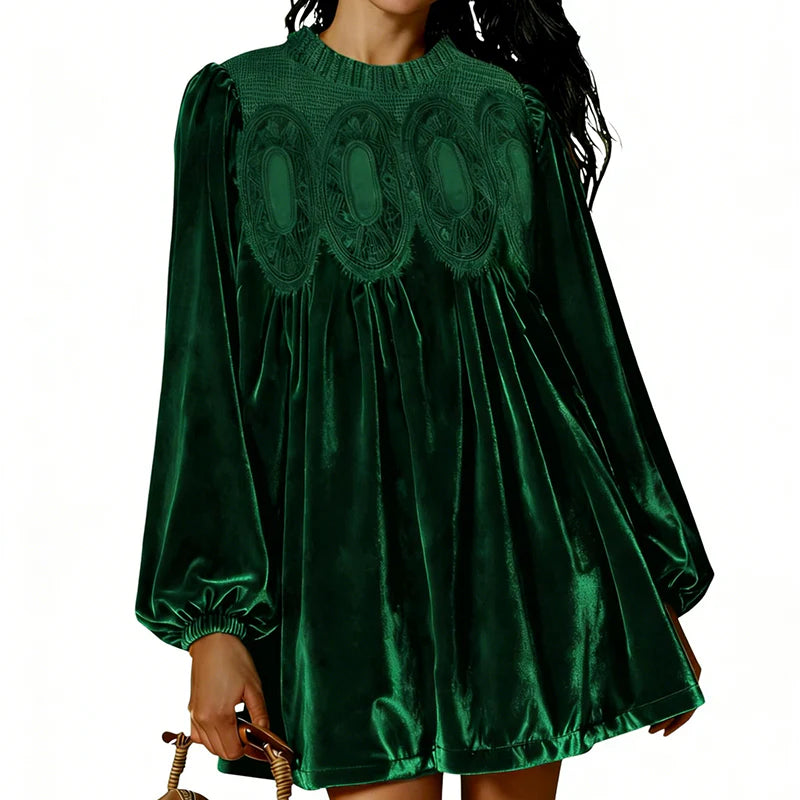 Paula – Vestido túnica de terciopelo con inspiración vintage