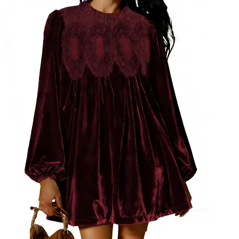 Paula – Vestido túnica de terciopelo con inspiración vintage