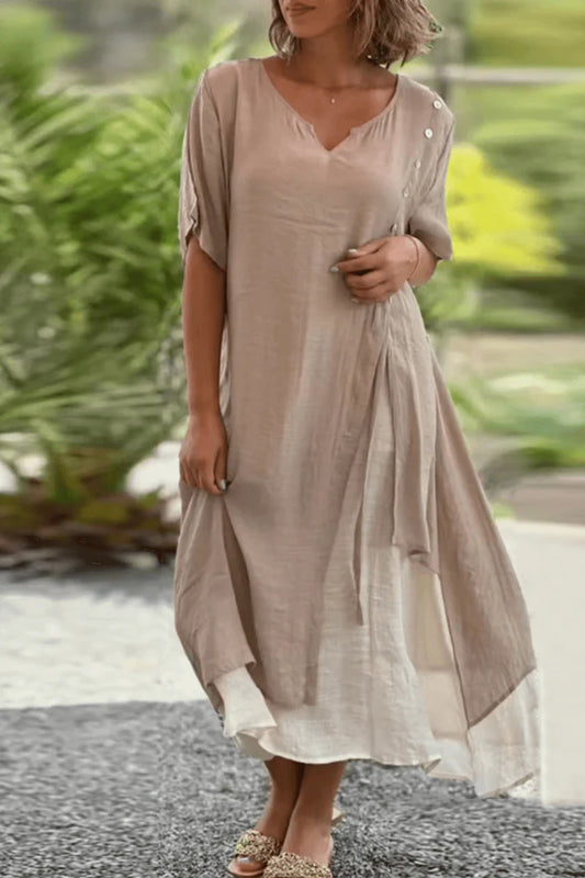Aina™ | Vestido fluido con capas y caída elegante